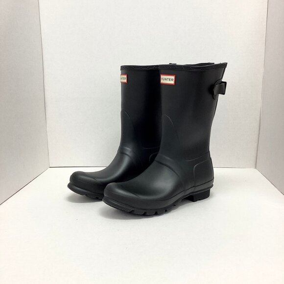 Hunter Women's Original Back Adjustable Short Boots in Size 8, WFS1013RMA-BLK(4) - Picture 3 of 10